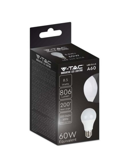 v-tac lampadina a led - goccia - e27 8.5w 6500k - luce fredda: tuttocasashop.it: altro - bazar