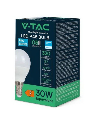 v-tac lampadina a led - sfera - e14 3.7w 6500l - luce fredda - chip samsung: tuttocasashop.it: altro - bazar