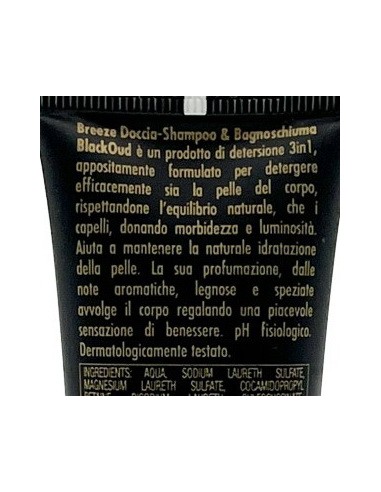 breeze doccia shampoo e bagnoschiuma mini 50ml - blackoud - formato viaggio: tuttocasashop.it: igiene e cura della persona