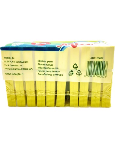 mia la dupla 20 pinze stendi bucato in plastica - made in italy - colorate: tuttocasashop.it: prodotti per bucato e tessuti