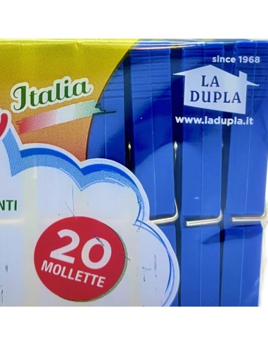 mia la dupla 20 pinze stendi bucato in plastica - made in italy - colorate: tuttocasashop.it: prodotti per bucato e tessuti