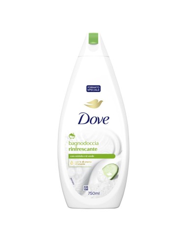 dove bagnodoccia - 750ml - rinfrescante - con cetriolo e te' verde: tuttocasashop.it: igiene e cura della persona