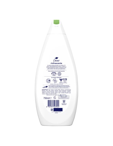 dove bagnodoccia - 750ml - rinfrescante - con cetriolo e te' verde: tuttocasashop.it: igiene e cura della persona