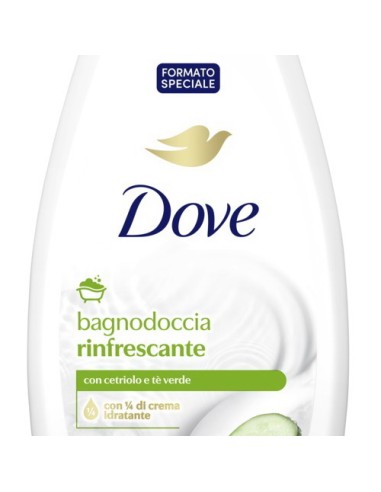 dove bagnodoccia - 750ml - rinfrescante - con cetriolo e te' verde: tuttocasashop.it: igiene e cura della persona