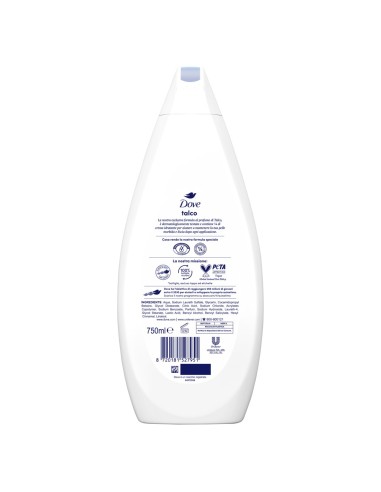 dove bagnodoccia - 750ml - talco - al delicato profumo di talco: tuttocasashop.it: igiene e cura della persona