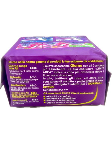 donna care assorbenti ultrasottili ipoallergenici 12 pezzi - giorno con ali: tuttocasashop.it: igiene e cura della persona