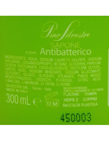 pino silvestre sapone liquido 300ml - antibatterico - pure fresh: tuttocasashop.it: igiene e cura della persona