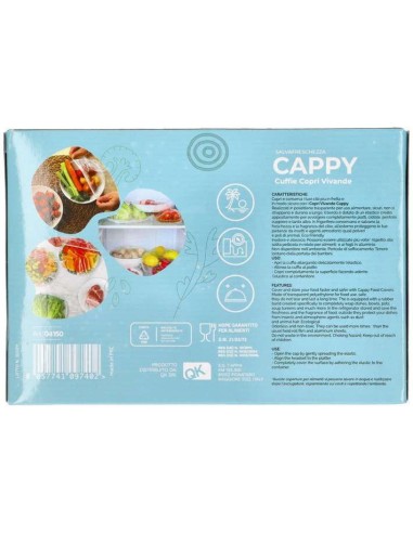 dealo cappy 50 cuffie copri vivande estendibili da 10 a 25 cm - per alimenti: tuttocasashop.it: carta & monouso