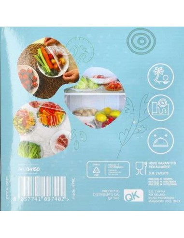 dealo cappy 50 cuffie copri vivande estendibili da 10 a 25 cm - per alimenti: tuttocasashop.it: carta & monouso