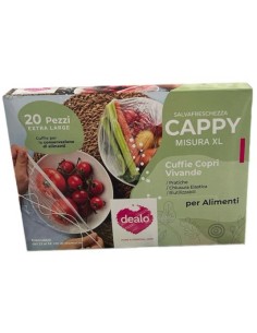 dealo cappy 20 cuffie copri vivande estendibili da 15 a 48 cm - per alimenti: tuttocasashop.it: carta & monouso