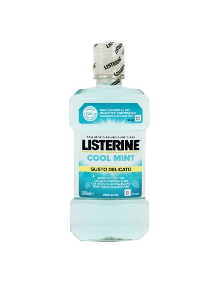 listerine collutorio per igiene orale - 500ml - cool mint - gusto delicato: tuttocasashop.it: igiene e cura della persona