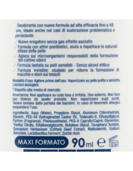 sauber deo care deodorante vapo effetto spray - 90ml - pelli sensibili: tuttocasashop.it: igiene e cura della persona