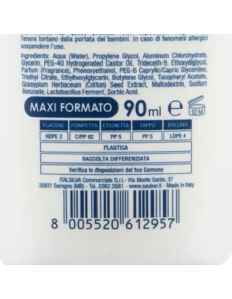sauber deo care deodorante vapo effetto spray - 90ml - pelli sensibili: tuttocasashop.it: igiene e cura della persona