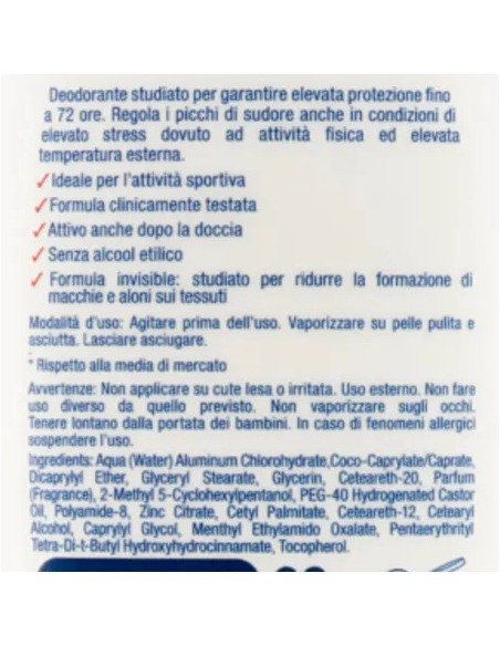 sauber deo care deodorante vapo - 90ml - deoactive invisible - 72h: tuttocasashop.it: igiene e cura della persona