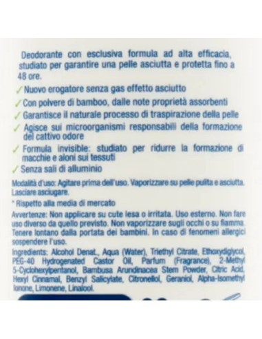 sauber deo care deodorante vapo effetto spray - 90ml - deodry - 48h: tuttocasashop.it: igiene e cura della persona