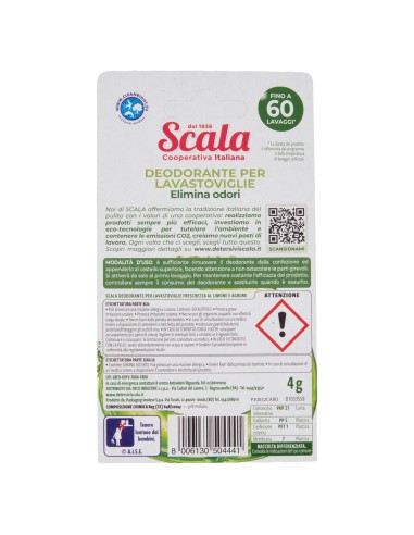 scala deodorante per macchine lavastoviglie - 60 lavaggi - limone: tuttocasashop.it: pulizia e cura della casa