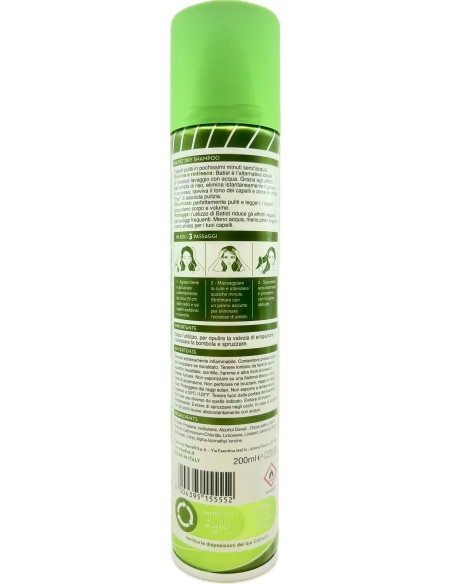 batist shampoo secco - dry shampoo - 200ml -in soli 3 minuti senz'acqua: tuttocasashop.it: igiene e cura della persona