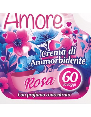 puro amore ammorbidente concentrato - 60 lavaggi - 3 litri - rosa: tuttocasashop.it: prodotti per bucato e tessuti