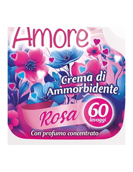 puro amore ammorbidente concentrato - 60 lavaggi - 3 litri - rosa: tuttocasashop.it: prodotti per bucato e tessuti