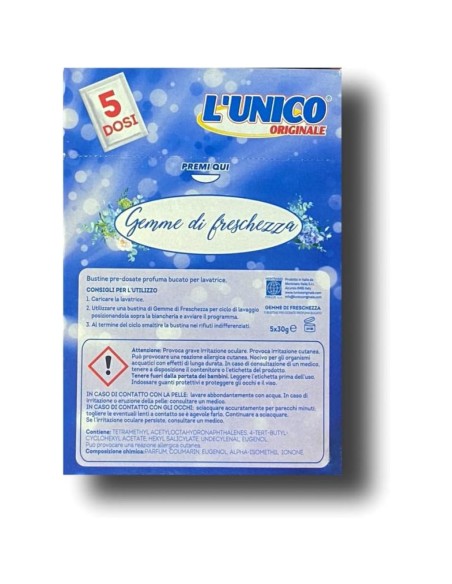 l'unico gemme di freschezza - 4 bustine profuma bucato - primavera: tuttocasashop.it: prodotti per bucato e tessuti