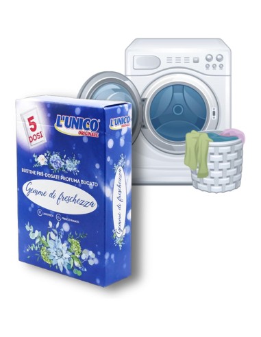 l'unico gemme di freschezza - 4 bustine profuma bucato - primavera: tuttocasashop.it: prodotti per bucato e tessuti