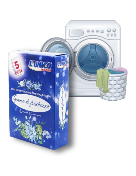 l'unico gemme di freschezza - 4 bustine profuma bucato - primavera: tuttocasashop.it: prodotti per bucato e tessuti