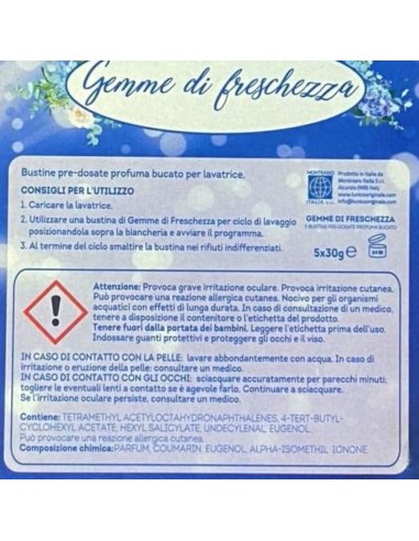 l'unico gemme di freschezza - 4 bustine profuma bucato - primavera: tuttocasashop.it: prodotti per bucato e tessuti