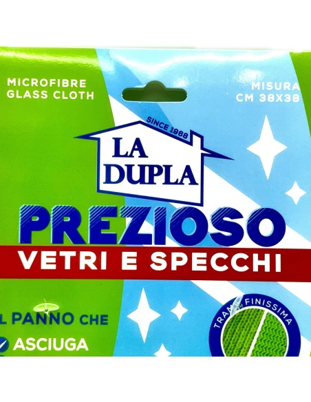 la dupla prezioso panno vetri e specchi - 38x38 cm: tuttocasashop.it: pulizia e cura della casa