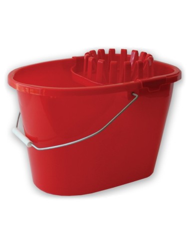 la dupla secchio ovale per mocio con strizzatore e manico in plastica - 14l: tuttocasashop.it: pulizia e cura della casa