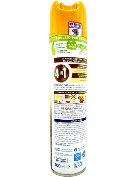 emulsio mangiapolvere spray 300ml - con cera di api: tuttocasashop.it: pulizia e cura della casa
