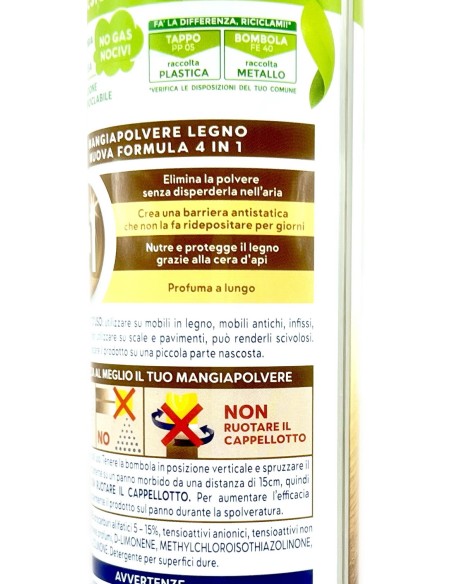 emulsio mangiapolvere spray 300ml - con cera di api: tuttocasashop.it: pulizia e cura della casa