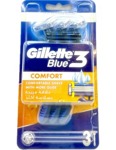 gillette blue 3 rasoi radi & getta trilama - 3 pezzi - comfort: tuttocasashop.it: igiene e cura della persona