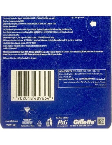 gillette blue 3 rasoi radi & getta trilama - 3 pezzi - comfort: tuttocasashop.it: igiene e cura della persona