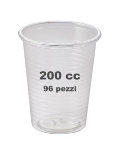 very well 96 bicchieri monouso in plastica pp - 200cc - trasparenti: tuttocasashop.it: carta & monouso