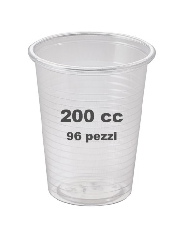 very well 96 bicchieri monouso in plastica pp - 200cc - trasparenti: tuttocasashop.it: carta & monouso