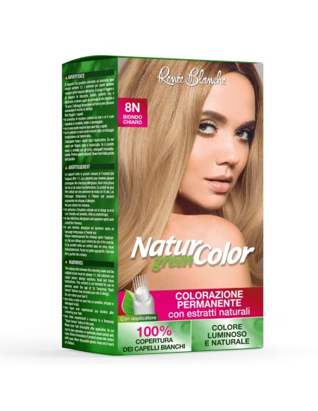 natur color renee blanche colorazione permanente - 8n biondo chiaro: tuttocasashop.it: igiene e cura della persona