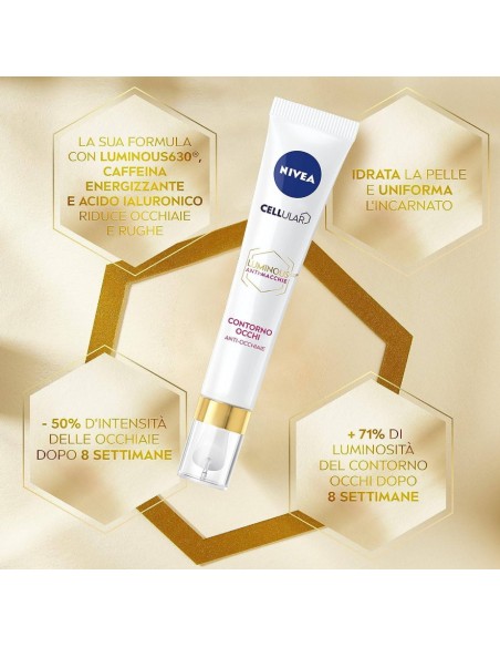 nivea cellular luminous 630 anti macchie crema contorno occhi 15ml: tuttocasashop.it: igiene e cura della persona