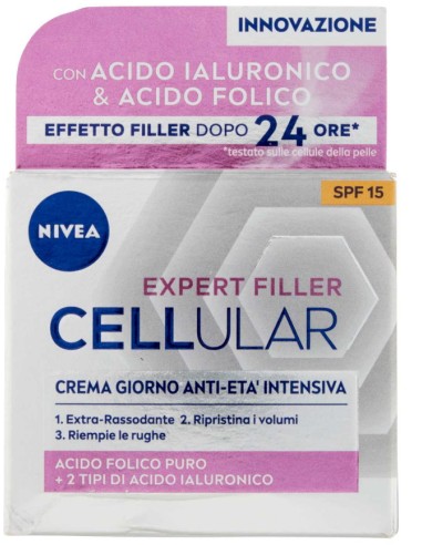 nivea cellular filler hyaluron rassodante crema giorno antirughe - 50ml: tuttocasashop.it: igiene e cura della persona
