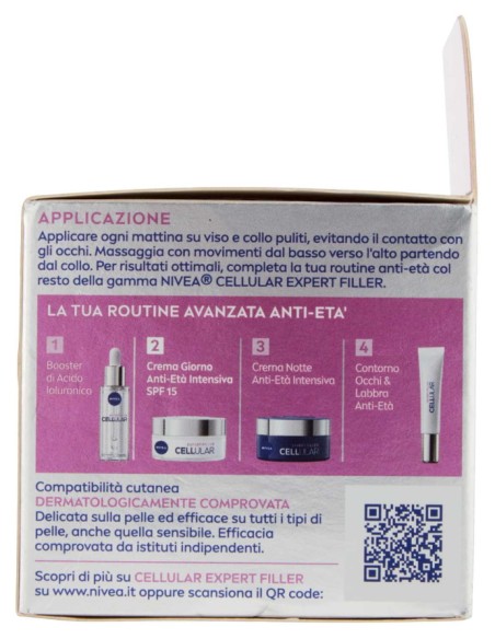 nivea cellular filler hyaluron rassodante crema giorno antirughe - 50ml: tuttocasashop.it: igiene e cura della persona