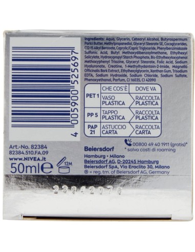 nivea cellular filler hyaluron rassodante crema giorno antirughe - 50ml: tuttocasashop.it: igiene e cura della persona