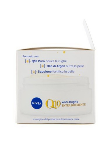 nivea q10 anti-rughe extra nutriente crema giorno riparatrice - 50ml: tuttocasashop.it: igiene e cura della persona