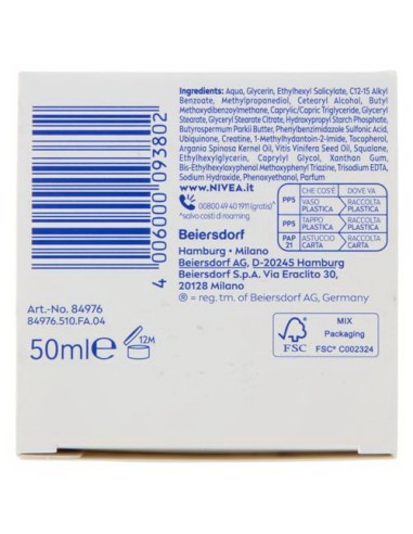 nivea q10 anti-rughe extra nutriente crema giorno riparatrice - 50ml: tuttocasashop.it: igiene e cura della persona