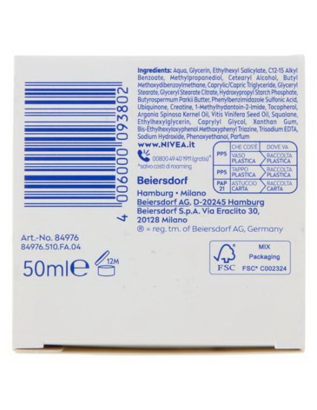nivea q10 anti-rughe extra nutriente crema giorno riparatrice - 50ml: tuttocasashop.it: igiene e cura della persona