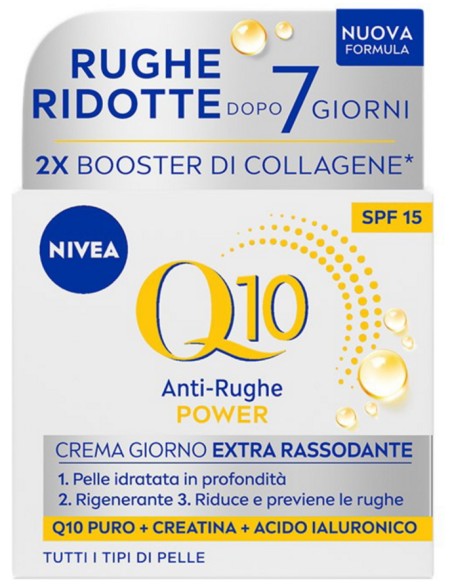 nivea q10 anti-rughe power - crema giorno extra rassodante - 50ml - spf15: tuttocasashop.it: igiene e cura della persona