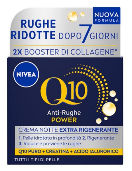 nivea q10 anti-rughe power - crema extra rigenerante - 50ml - notte: tuttocasashop.it: igiene e cura della persona