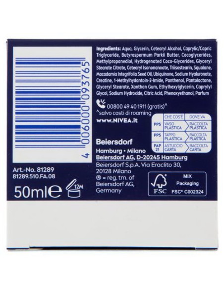 nivea q10 anti-rughe power - crema extra rigenerante - 50ml - notte: tuttocasashop.it: igiene e cura della persona