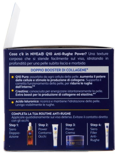 nivea q10 anti-rughe power - crema extra rigenerante - 50ml - notte: tuttocasashop.it: igiene e cura della persona