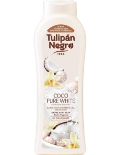 tulipan negro bagnoschiuma - 650ml - coco pure white - pelle extra morbida: tuttocasashop.it: igiene e cura della persona