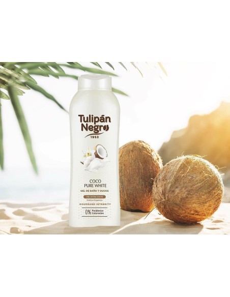 tulipan negro bagnoschiuma - 650ml - coco pure white - pelle extra morbida: tuttocasashop.it: igiene e cura della persona