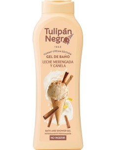 tulipan negro bagnoschiuma - 650ml - leche merengada y canela - yummy cream: tuttocasashop.it: igiene e cura della persona